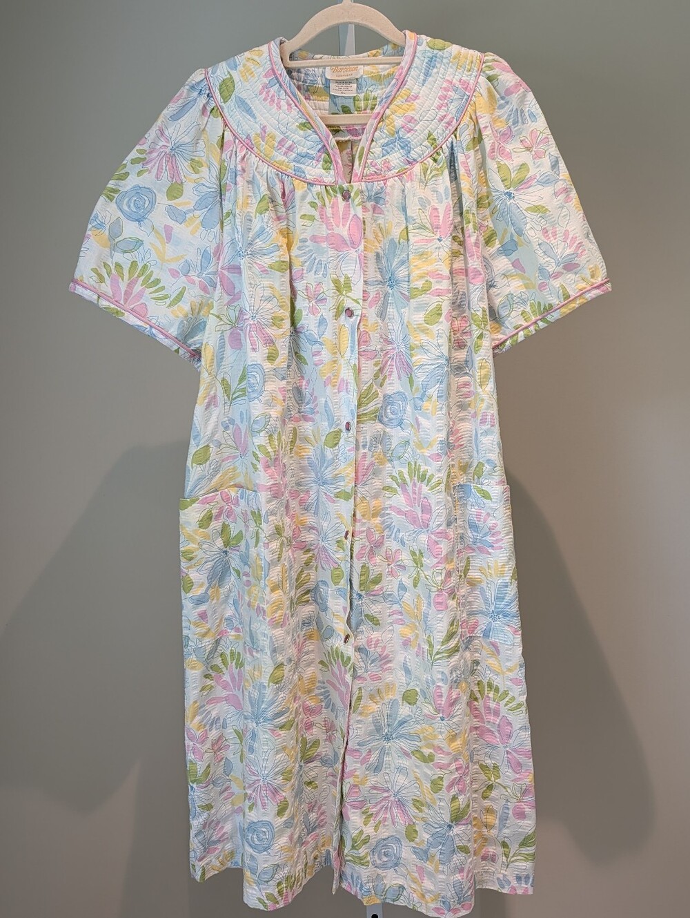 Barbizon Sleepwear Muumuu House dress Traditional Robe Floral Vtg Retro XL Mumu